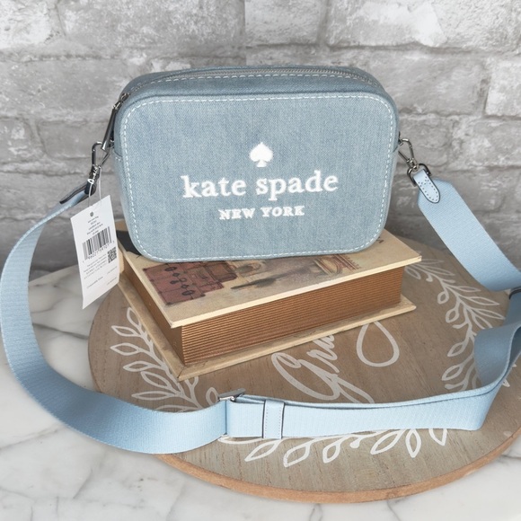Kate Spade Oh Snap Denim Camera crossbody adjustable bag,perfect 4 shopping 🛍️ - Picture 1 of 10